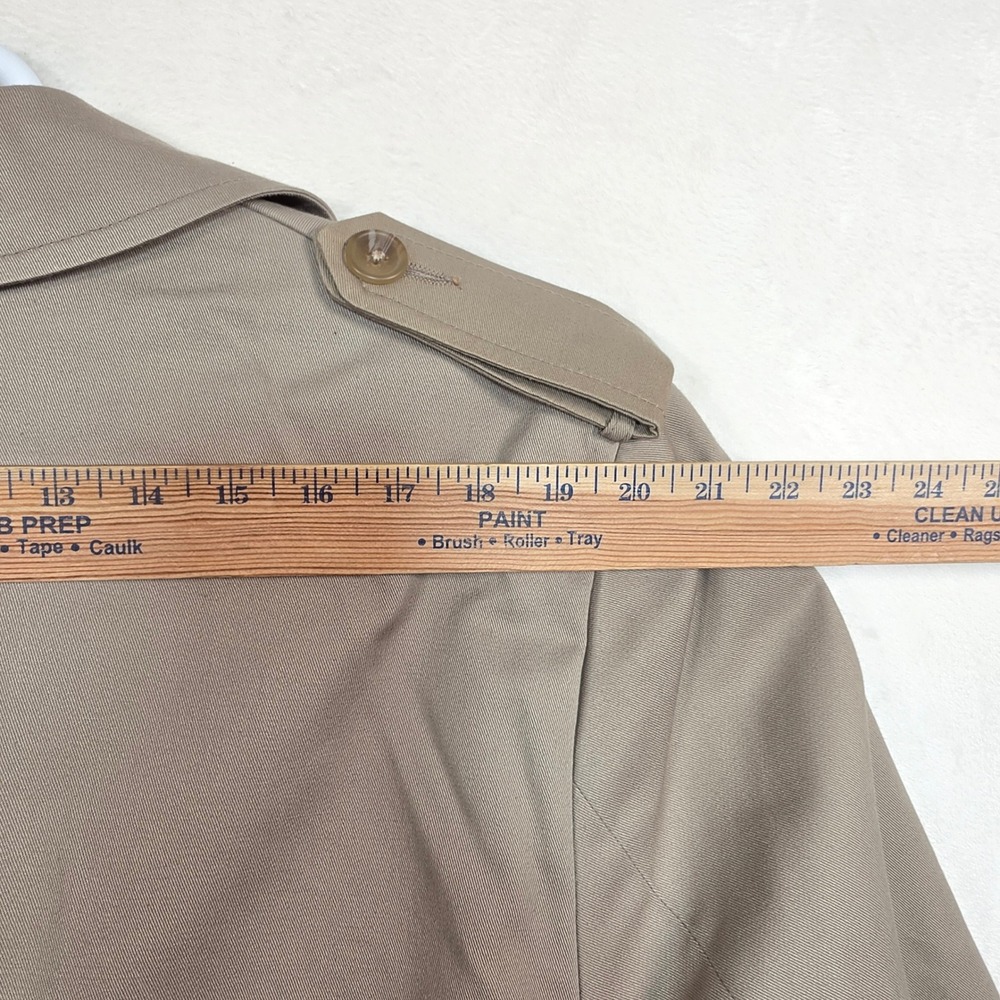 Christian Dior Trench Coat Mens 44R Tan Double Breasted Belted Old Money Luxury - Picture 5 of 16